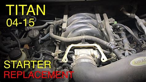 04 nissan titan starter location